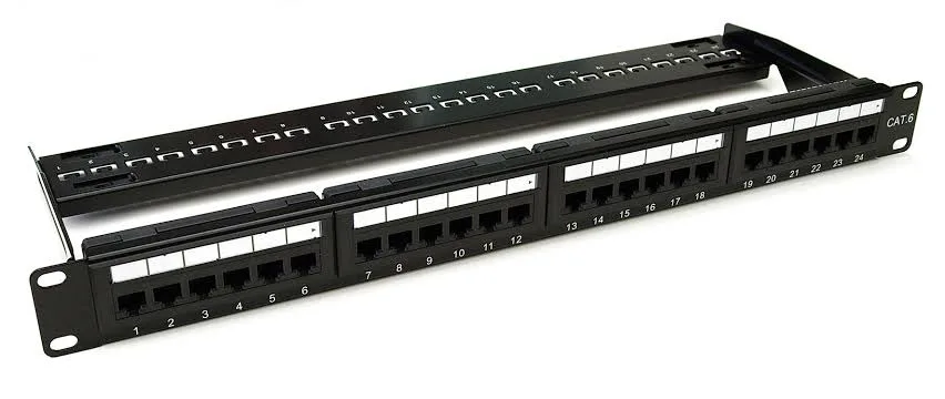 1U 24-Port Cat6 Patch Panel